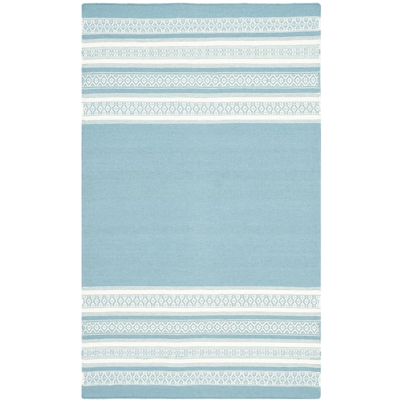 SAFAVIEH Handmade Flatweave Dhurries Mukhayyo Modern Wool Rug