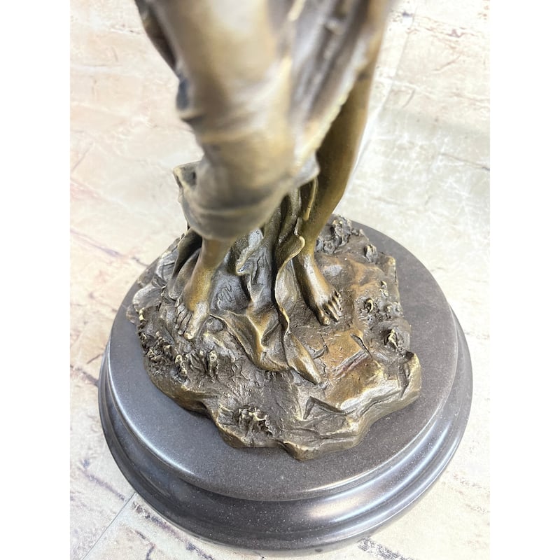 Fantasy Bronze Fairy Girl Bronze Sculpture Statue Figure Signed Art Decor