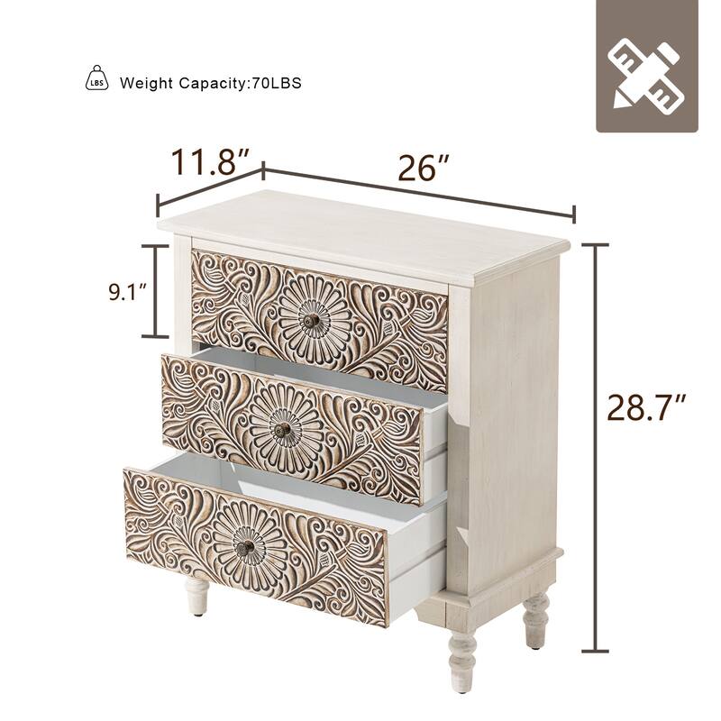 COSIEST Set of 2 Solid Wood Buffets and Sideboards Storage Cabinets