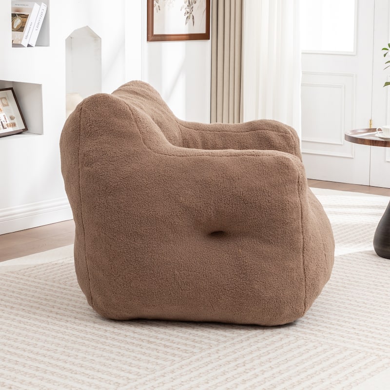 Bean Bag Chair, Bean Bag Sofa Chair with Armrests Stuffed High-Density Foam, Lazy Sofa Comfy Chairs BeanBag Chair