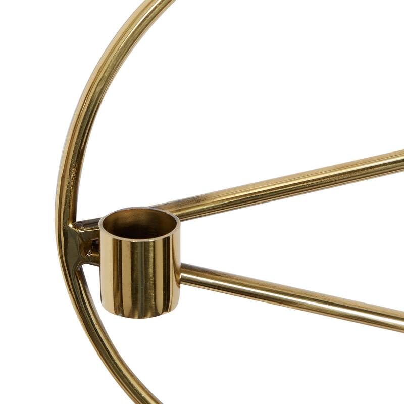Stainless Steel Metal Wall Sconce - Set of 3 Gold - Roche River Decor