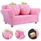 preview thumbnail 5 of 8, BL/PI Kids Strawberry Armrest Chair Sofa-Pink - 35.5" x 21.5" x 19" (L x W x H)