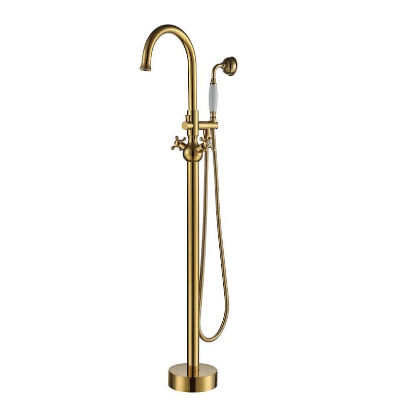 Freestanding 2-Handles Bathtub Faucet with Hand Shower