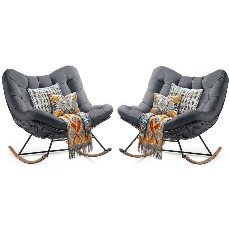 Moasis Outdoor Rocking Chair with Cushion