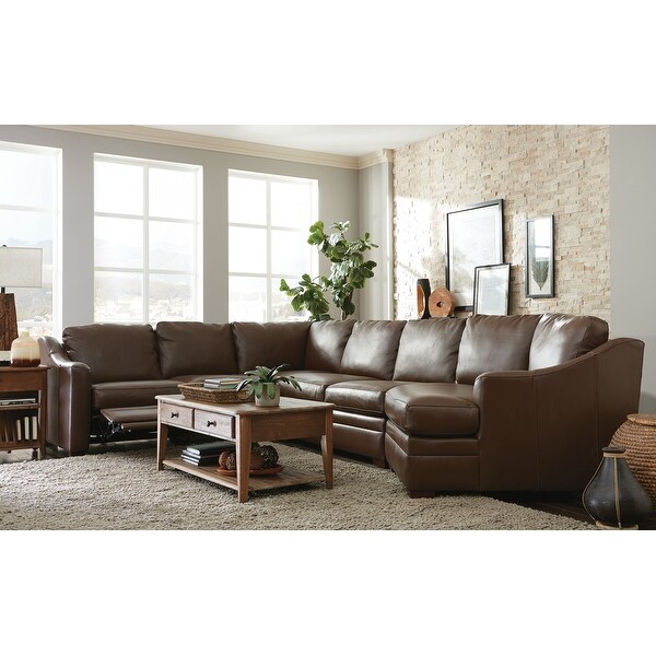Leather sectional with cuddler and chaise sale