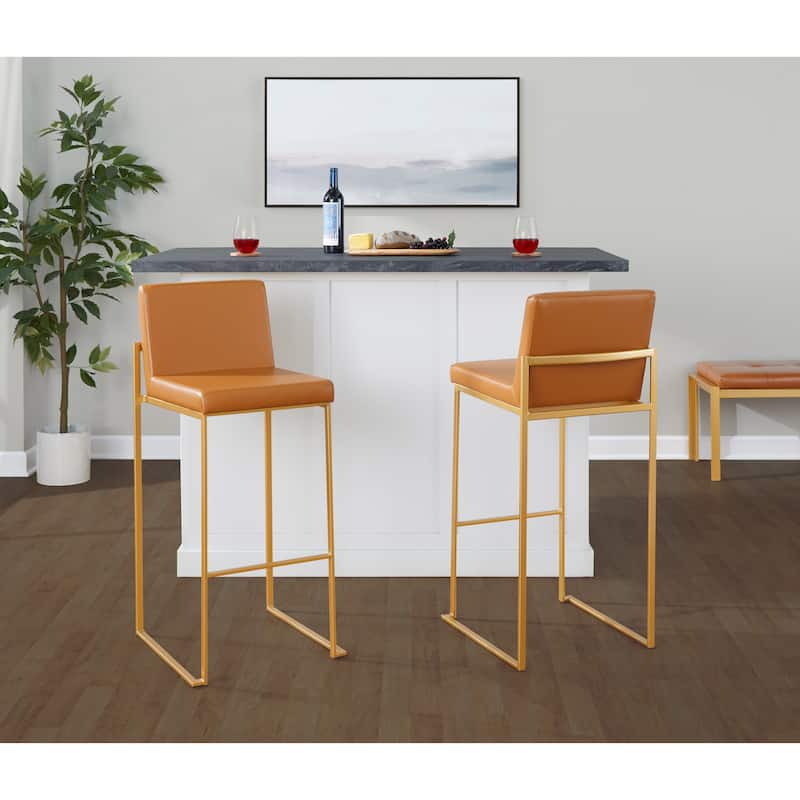 Silver Orchid Forrest High Back Bar Stool - Set of 2