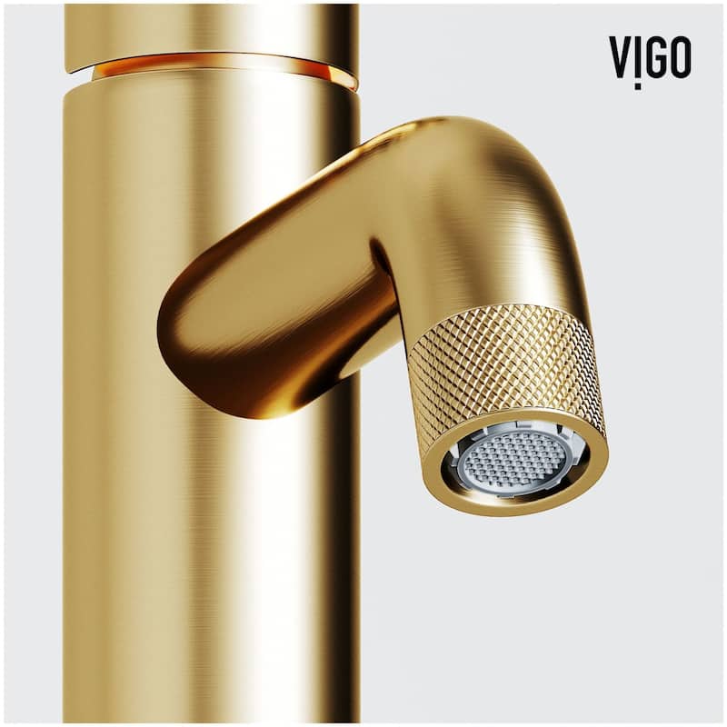 Vigo VG01046 Cass 1.2 GPM 8" H Single Handle Single Hole Bathroom