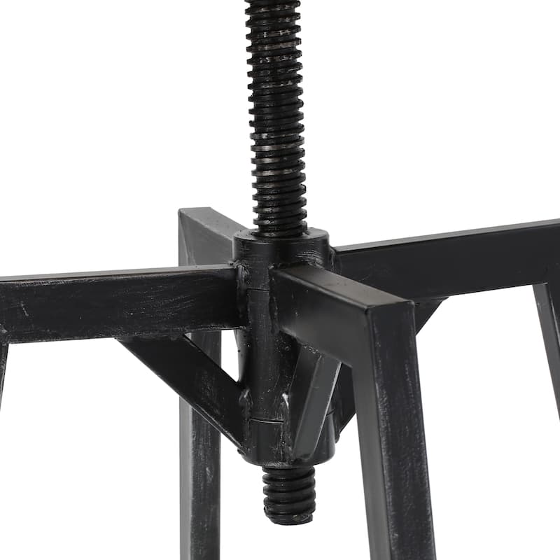 Jutte Rustic Iron Adjustable Bar Stool by Christopher Knight Home - N/A