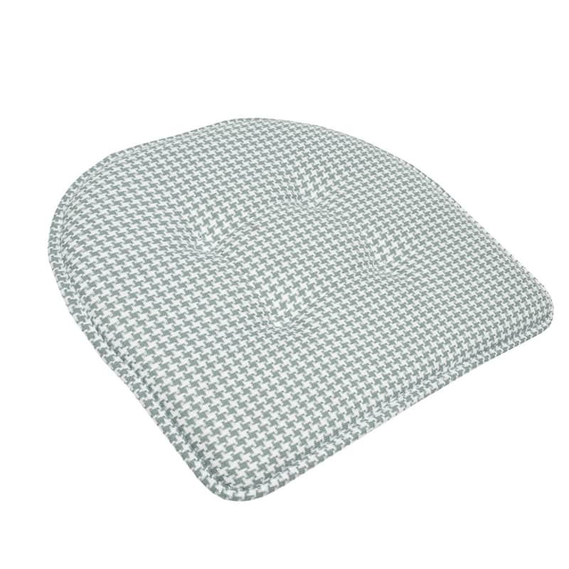 Houndstooth U-Shaped 16" x 17" Memory Foam Chair Pad