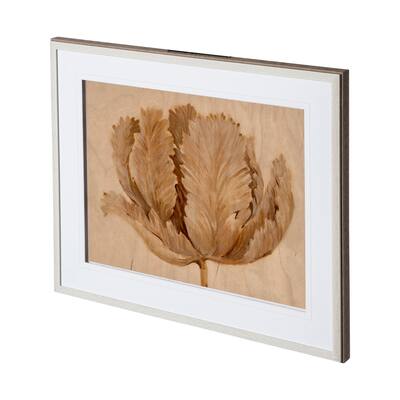 Sepia Tulip on Birch I Framed Art Print