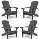 preview thumbnail 2 of 10, WINSOON All Weather HIPS Outdoor Plastic Adirondack Chairs Set of 4