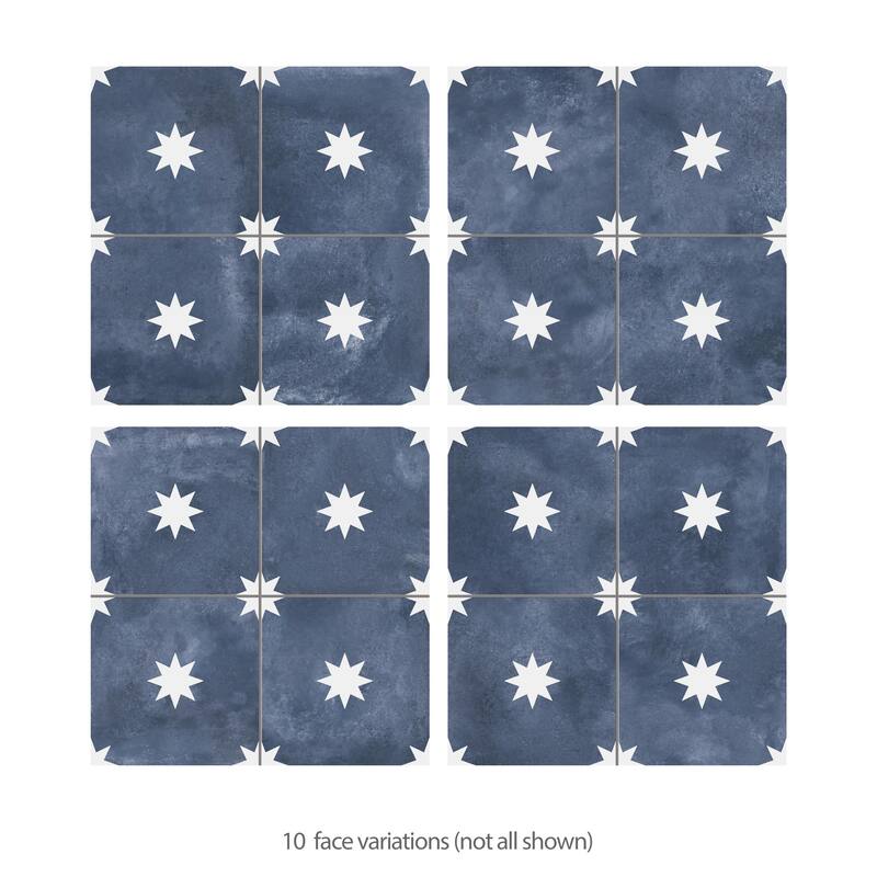Merola Tile Starlight Navy 17-3/8" x 17-3/8" Porcelain Floor and Wall Tile