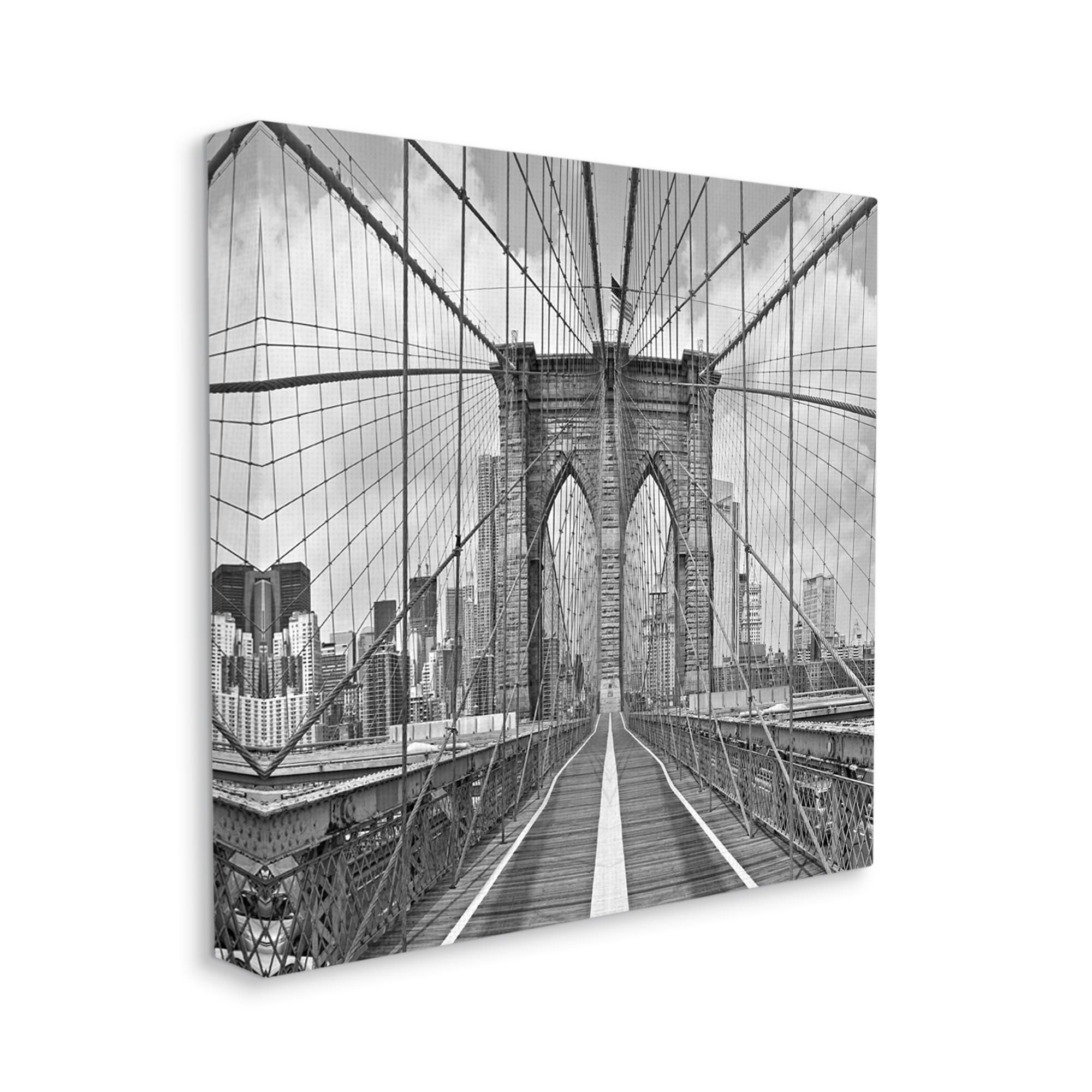 Stupell Brooklyn Bridge Black White Industrial Landscape - Picture 16 of 19