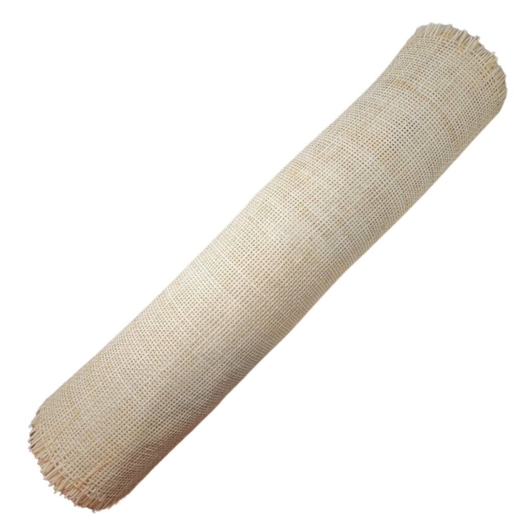 36" Wide Semi-Bleached Rattan Square Cane Webbing Radio Mesh Caning Material -Open Weave Wicker Woven Rattan Sheets