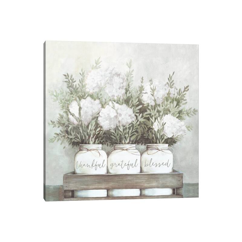 iCanvas "White Flower Jars" by Dogwood Portfolio Canvas Print