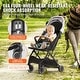 preview thumbnail 8 of 28, Carbon Steel Foldable Stroller with Recline and Footrest - 28” L x 17.3” W x 42.1” H
