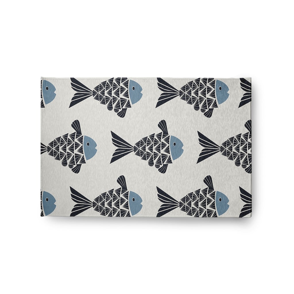 Fish Tales Nautical Chenille Rug