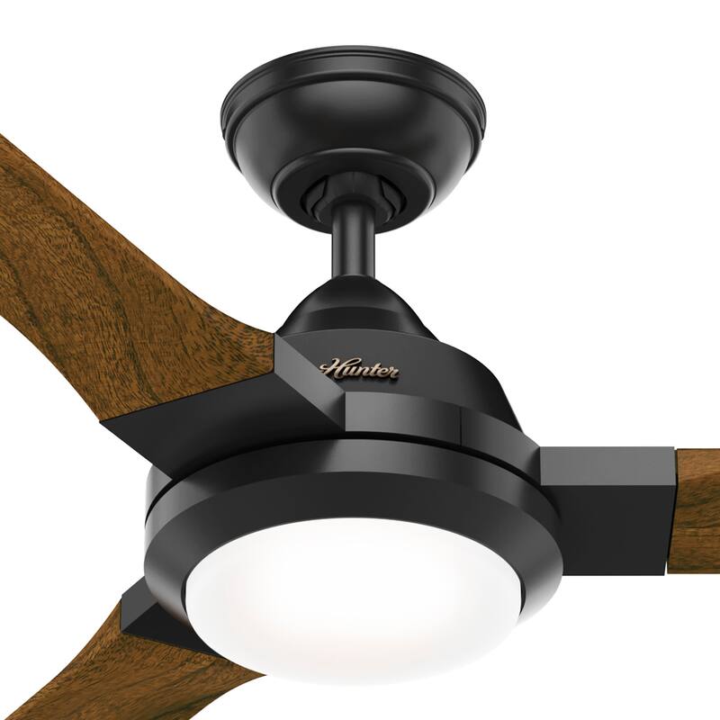 Hunter 54" Leti Ceiling Fan with LED Light and Wall Control - Noble Bronze