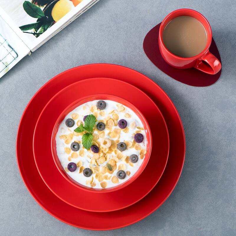 LOVECASA 16-Piece Porcelain Dinnerware Set (Service for 4)