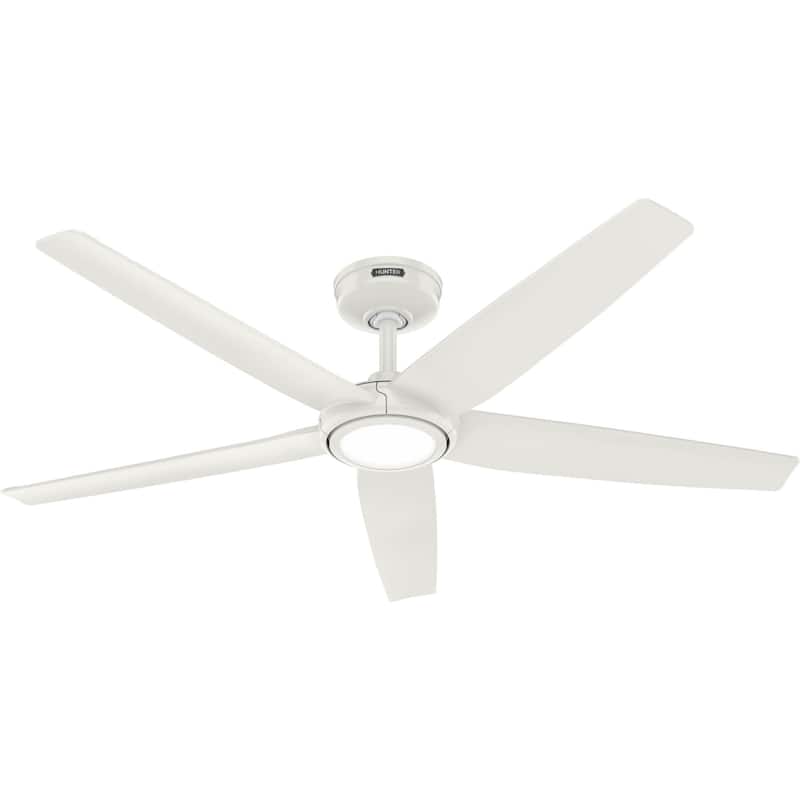 Hunter ZenTech Indoor / Outdoor 5-Blade Smart Ceiling Fan w/ LED Light and Handheld Remote.