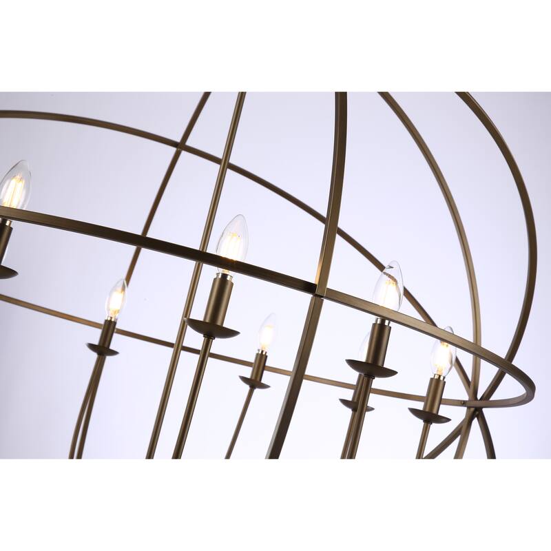 9 - Light Large Dimmable Globe Chandelier Oversized