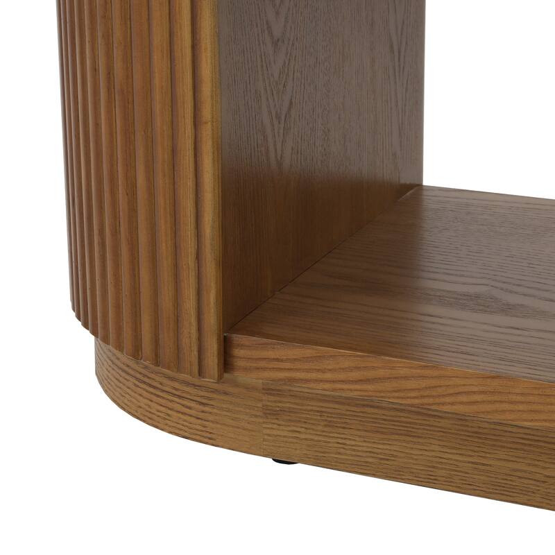 Slim Sofa Console Table 3 Tiers Narrow Long Entryway Table with Open Storage Shelf, Behind Couch Console for Hallway Living Room
