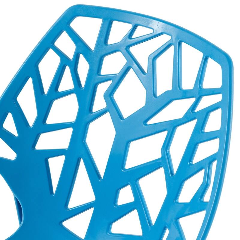 Stackable Dining Chair in Polypropylene Modern Cut-out Design Backrest Accent Side Chair