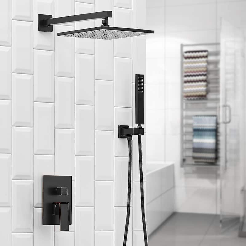 WIZ 2-Spray 10 in. Wall Mount Shower Head System Shower Faucet