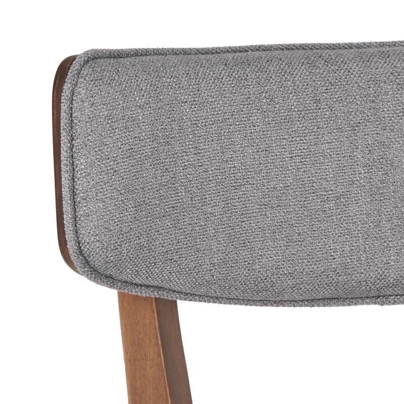 Chazz Mid-Century Modern Upholstered Rubberwood Dining Chairs (Set of 2) by Christopher Knight Home