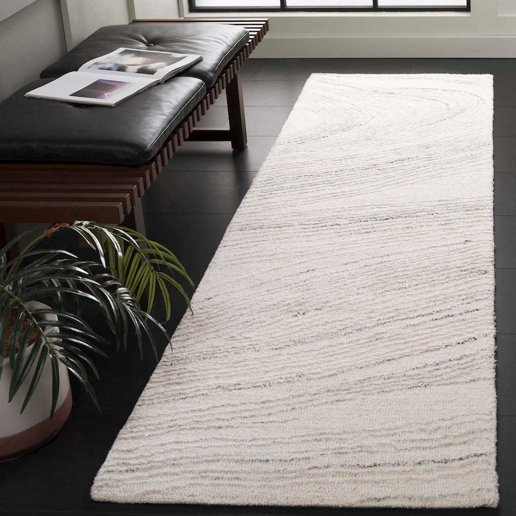 SAFAVIEH Handmade Ebony Diep Modern & Contemporary Wool Rug
