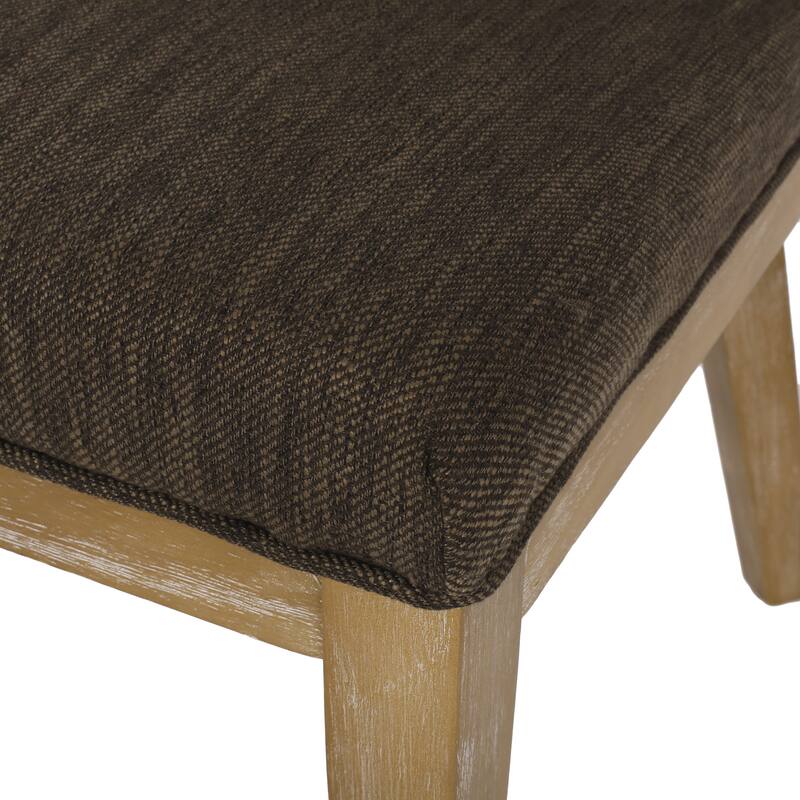 Modern Set of 2 Dining Chairs with Fabric Cushioned Seat Backrest, Solid Wood Frame for Dining Room Living Room and Bedroom