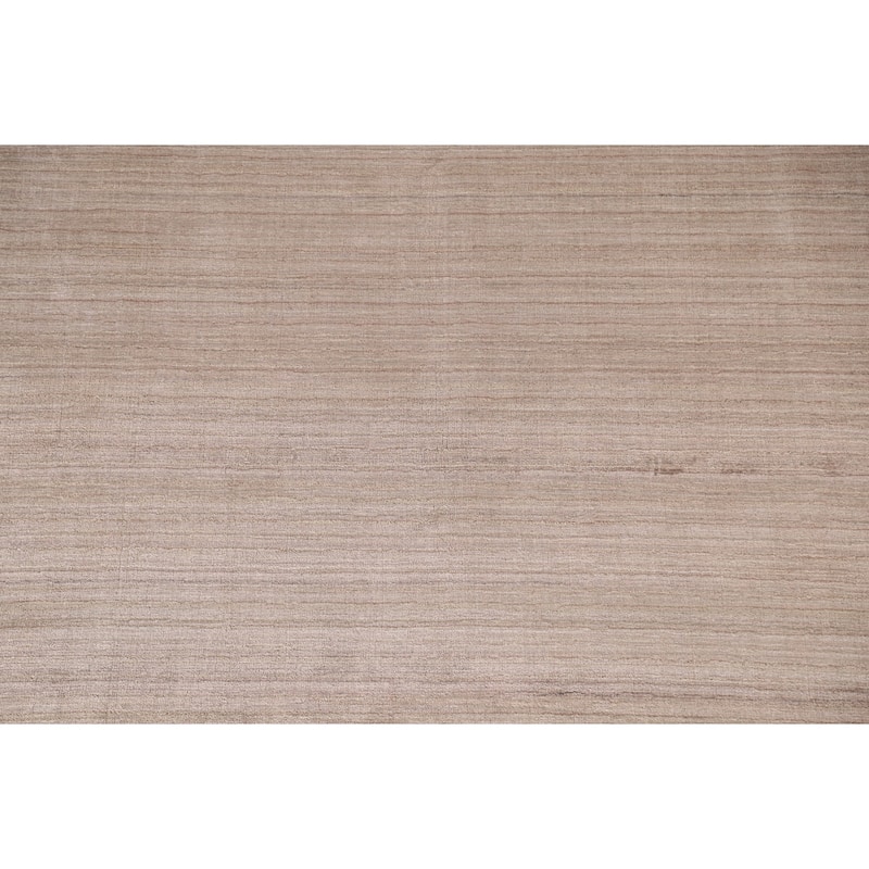 Striped Gabbeh Oriental Area Rug Hand-Knotted Wool Carpet - 7'10" x 9'7"