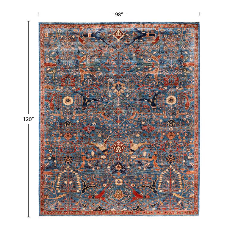 Serapi One-of-a-Kind Hand-Knotted Area Rug - Blue - 8' 2" x 10' 0"