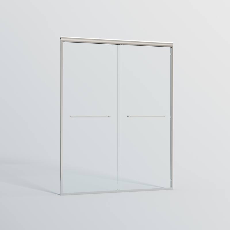 Double Sliding Shower Door, Semi-frameless