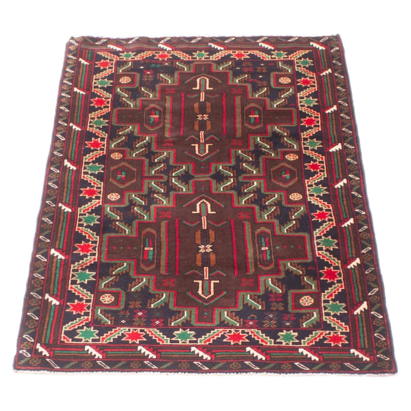 Teimani Brown Rug 3'0" x 5'2" - 3'0 x 5'2