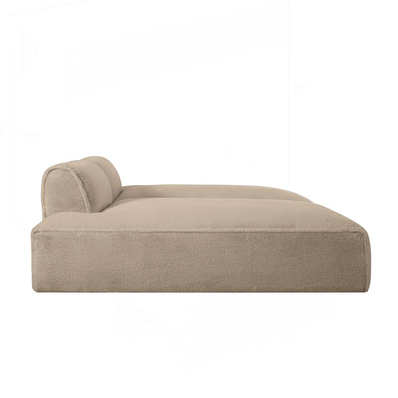 Spacious Foam-Filled Modular Sofa Bed for Living Room, Elderly-Friendly Design