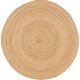 preview thumbnail 31 of 32, Nourison Natural Jute Indoor Solid Area Rug 6' x Round - Natural - Round