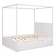 preview thumbnail 31 of 34, Elegant Design Canopy Platform Bed featuring a Twin Size Trundle and Three Storage Drawers,Queen Size