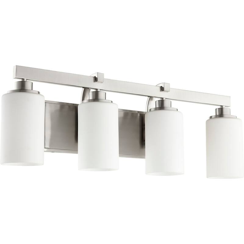 Quorum International Lancaster 4 Light 27-1/2" Wide Bathroom Vanity - Satin Nickel