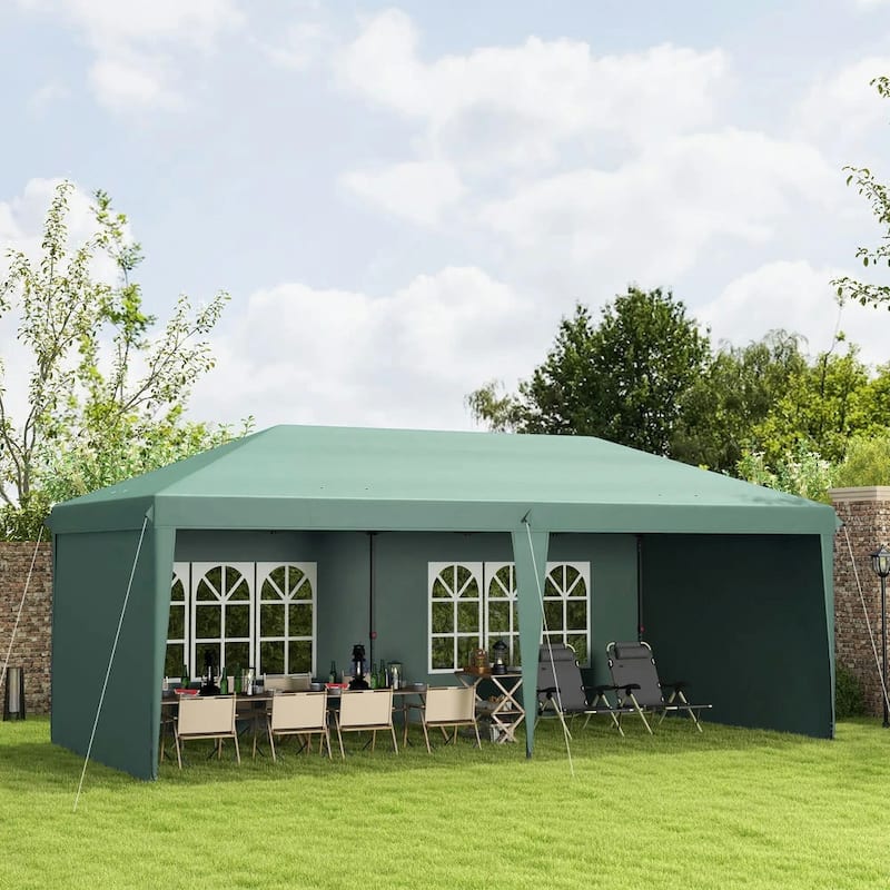 10'x20' Pop Up Canopy Tent with 4 Sidewalls,Instant Gazebo,Carry Bag