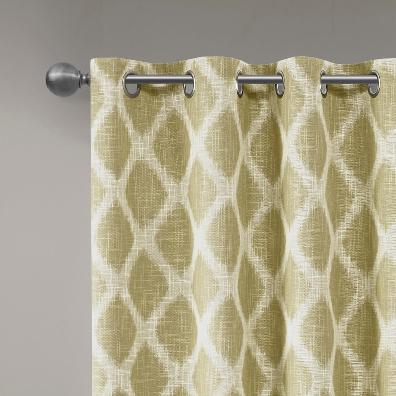 SunSmart Kagen Printed Ikat Blackout Curtain Panel