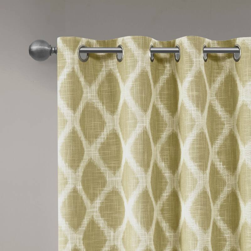 SunSmart Kagen Printed Ikat Blackout Patio Curtain