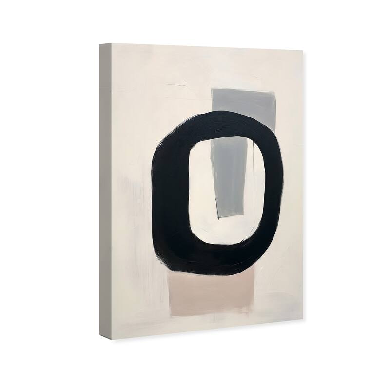 Wynwood Studio Canvas Abstract Portal Numbers Black and Antique White Modern & Contemporary Wall Art Canvas Print
