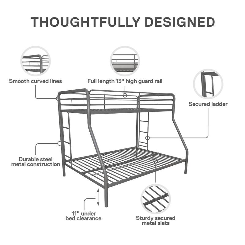 Avenue Greene Casey Twin over Full Metal Bunk Bed