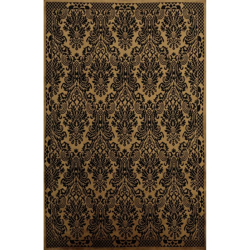 Hand Knotted Oriental 100% Wool Carpet Traditional Floral Yellow & Gold Nepalese Area Rug - 11' 10'' X 9' 0''