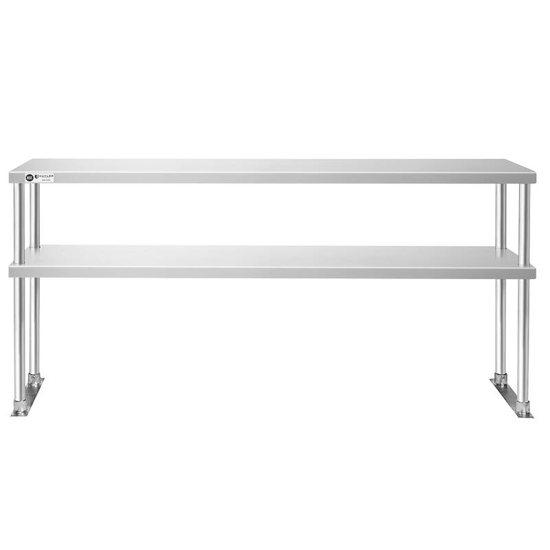 Stainless Steel Double Overshelves for Prep and Work Tables