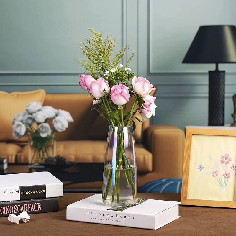 Modern Glass Vase Crystal Flower Vases for Home & Office Decor