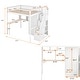 preview thumbnail 9 of 52, Loft Bed with Bookshelf,Drawers,Desk,and Wardrobe