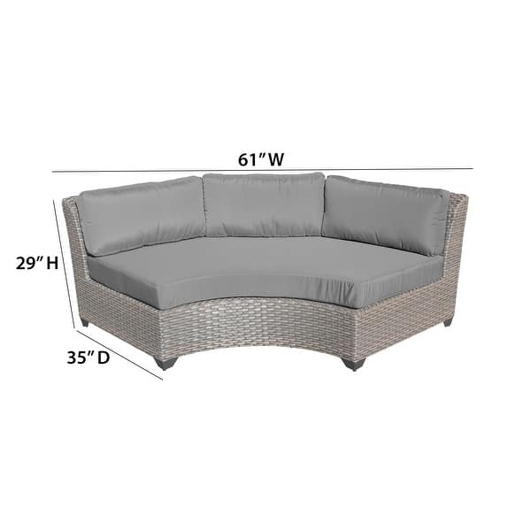 Florence 8piece Outdoor Brown Wicker Patio Furniture Set Bed Bath