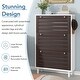Slim Shoe Cabinet with Hanging Hooks, Slits Design Panels Entryway ...
